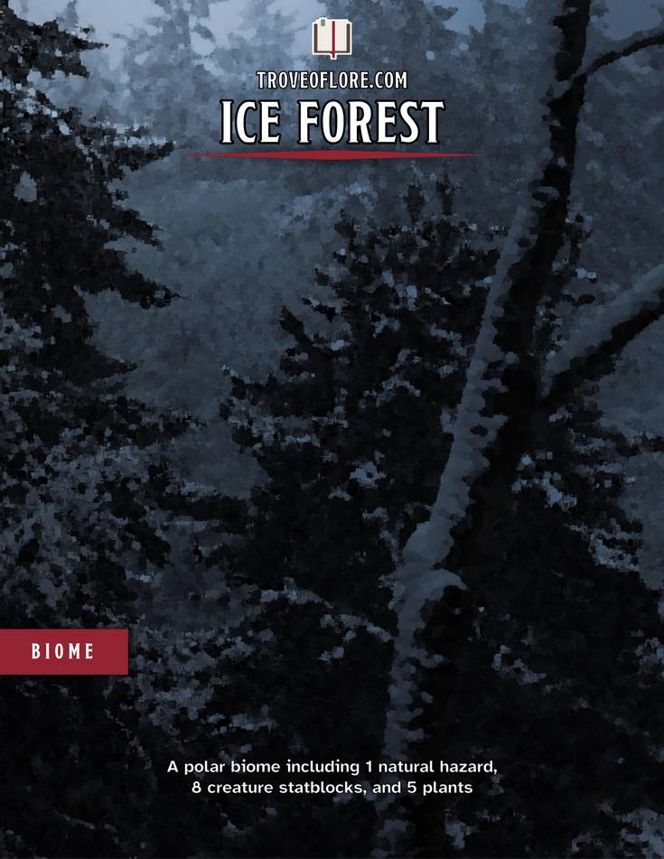 The cover for: Ice Forest — A polar biome.
