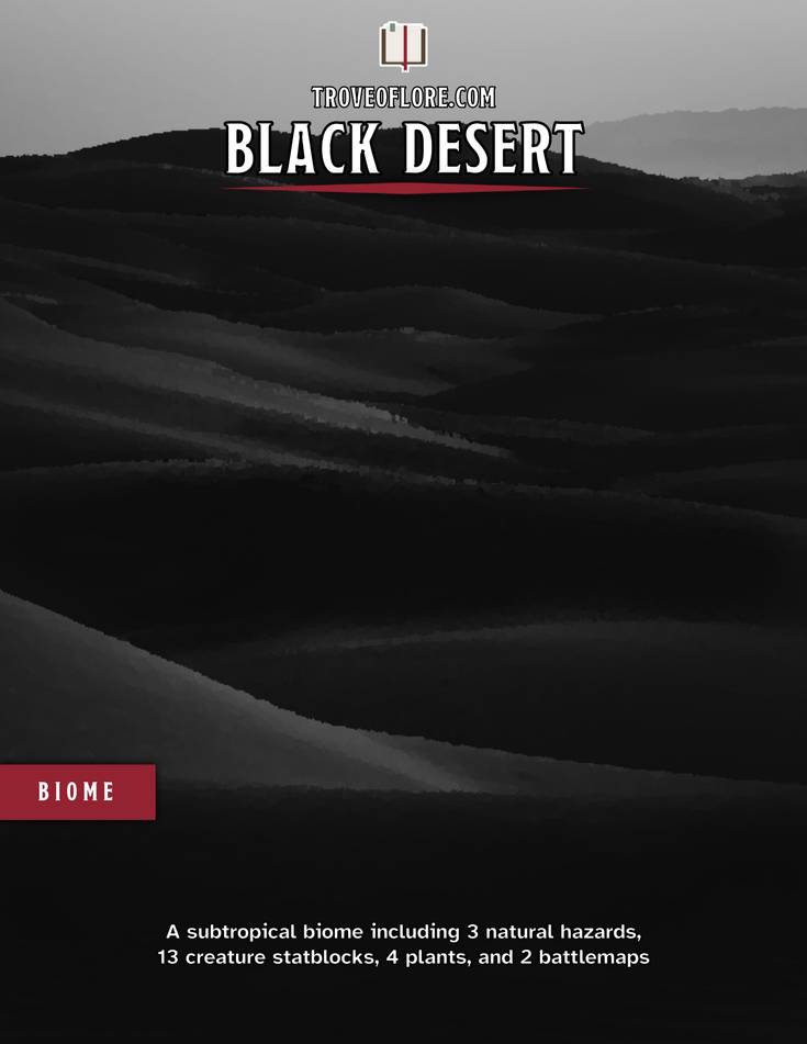 The cover for: Black Desert — A subtropical biome.